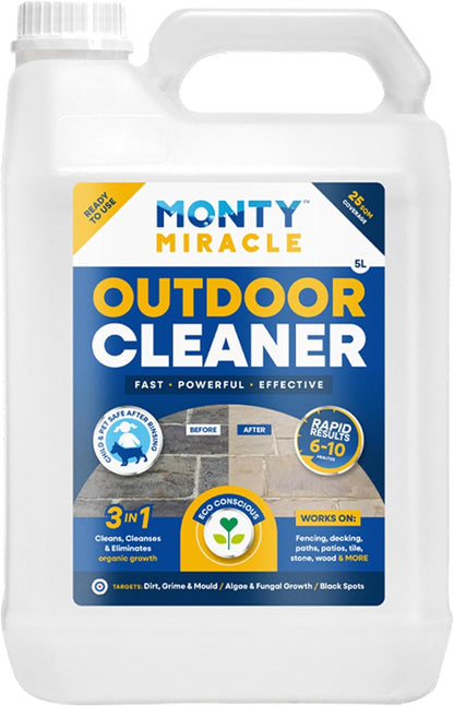 Monty Miracle Cleaner | Fast Patio Cleaner | Patio, Decking , Stone Floors etc..| 5 Litre