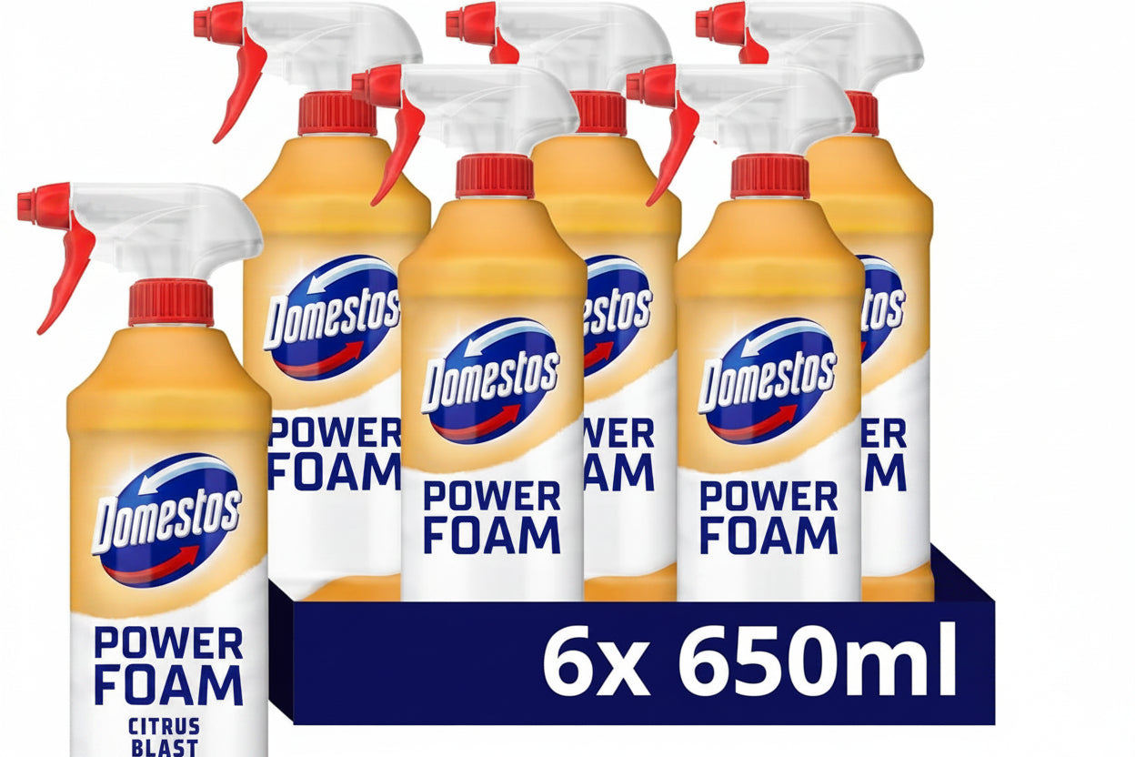 Domestos Power Foam | Citrus Blast |  Toilet & Bathroom Cleaner | 1 x 650ml
