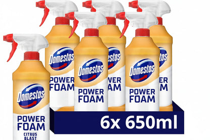Domestos Power Foam | Citrus Blast |  Toilet & Bathroom Cleaner | 1 x 650ml