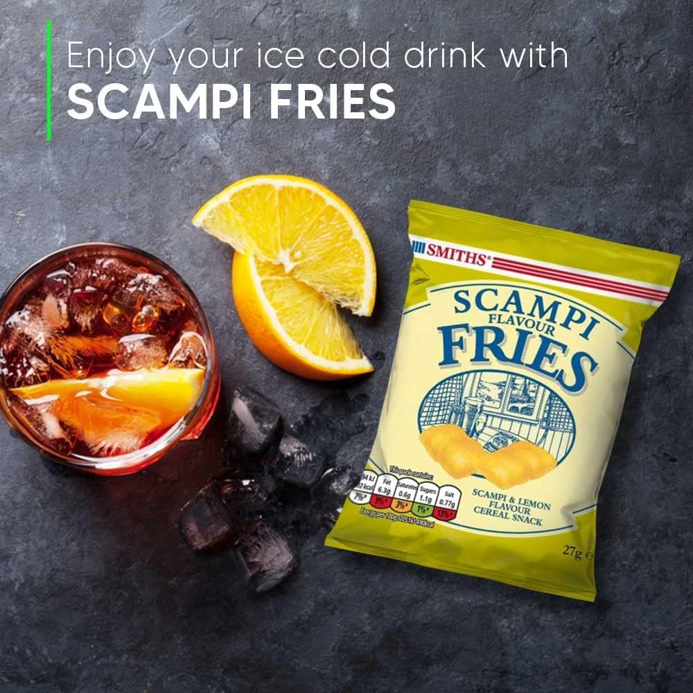 Walkers Smiths Scampi Fries Pub Card Snacks 24 x 27g
