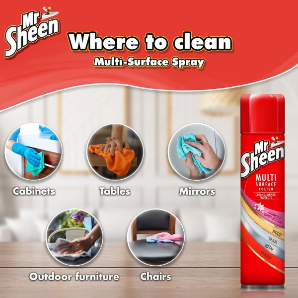 Mr Sheen Multi Surface Polish Aerosol Professional 250ml 3175247 - UK BUSINESS SUPPLIES