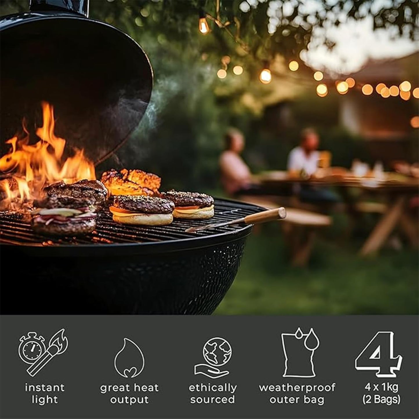 Homefire 2 x 1kg Instant Light Charcoal