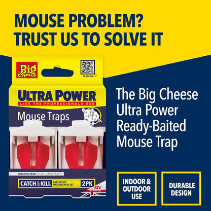 Big Cheese Ultra Power Mouse Traps Twinpack (STV148)