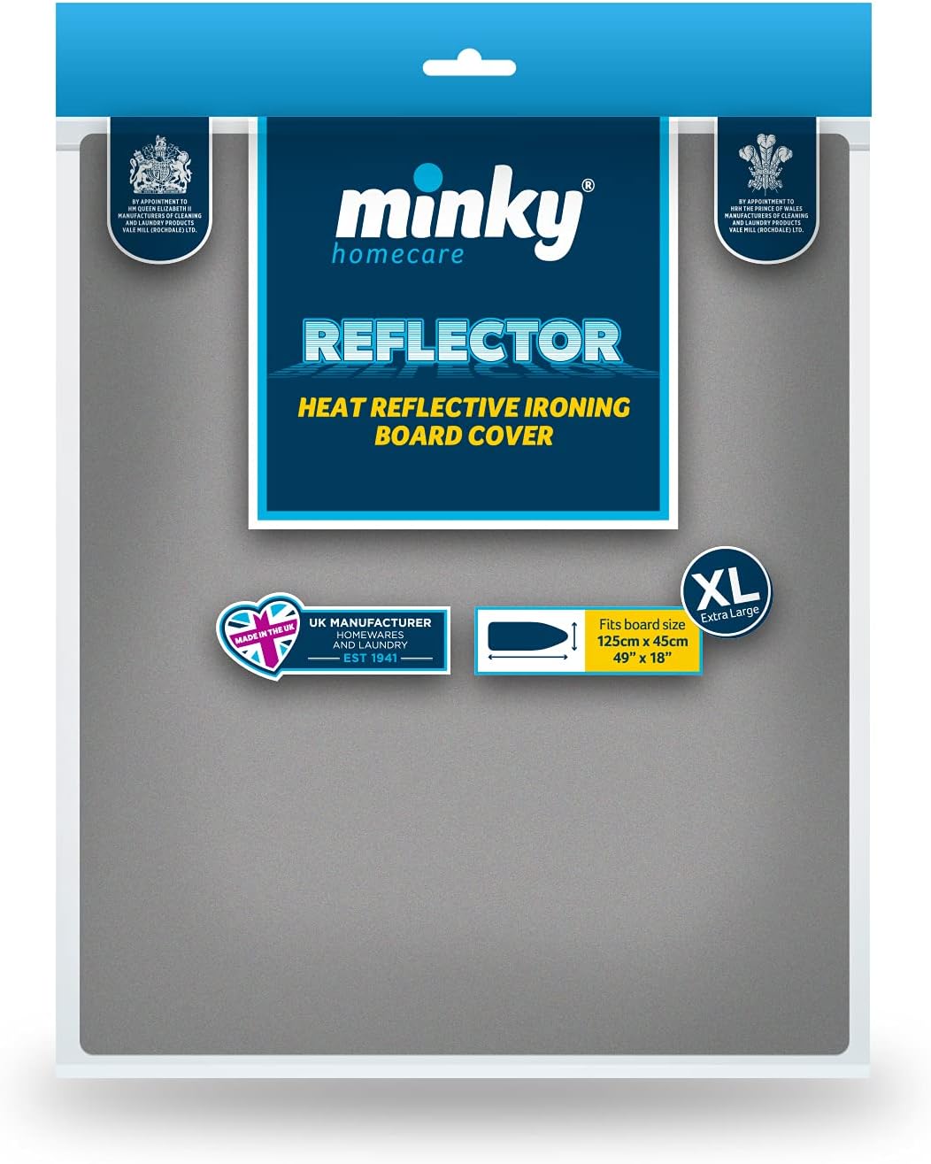 Minky Reflector Ironing Board Cover Metallised 125cm X 45cm