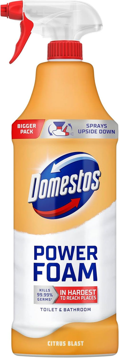 Domestos Power Foam | Citrus Blast |  Toilet & Bathroom Cleaner | 1 x 650ml