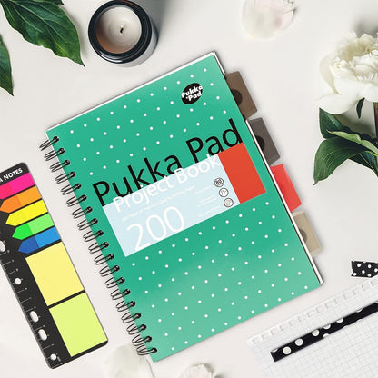 Pukka Pads Metallic Green A4 Project Book Code 8521-MET {3-Pack}