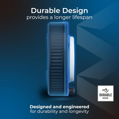 Masterplug Four Socket Cassette Cable Reel, 15 Metres, Blue