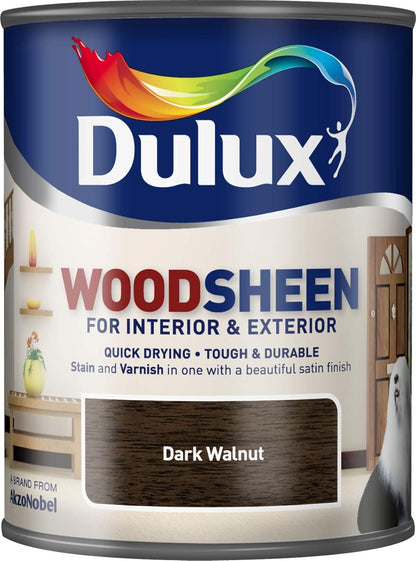 Dulux Woodsheen Stain & Varnish 750ml DARK WALNUT