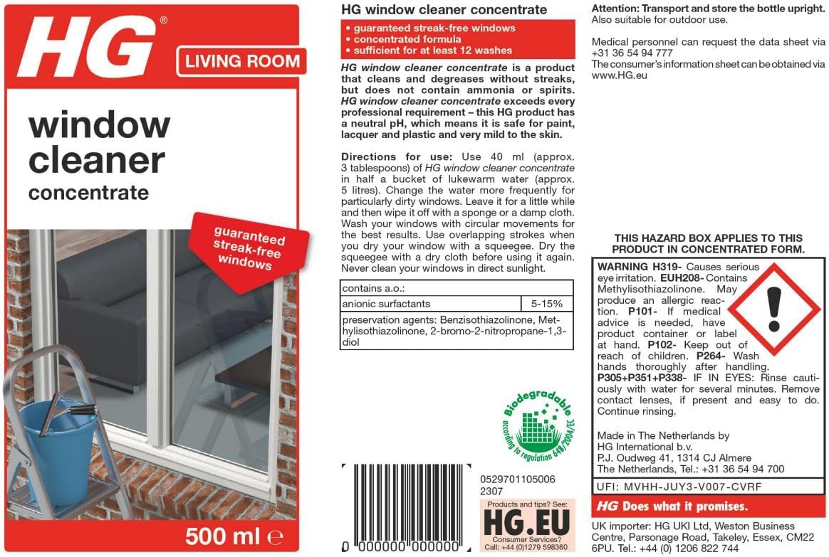 HG Window Cleaner | Super Concentrated | 500ml
