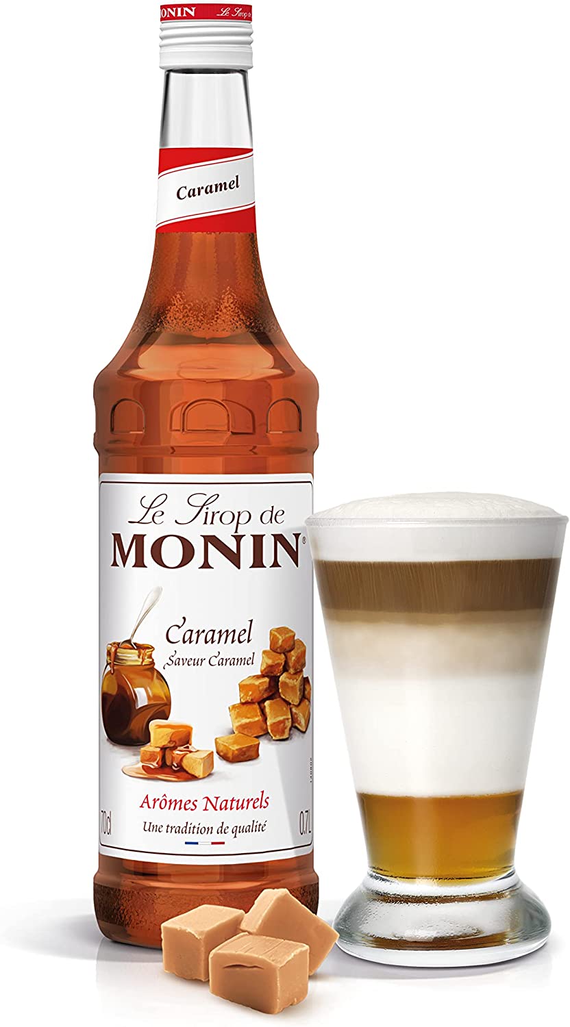 MONIN Premium Caramel Syrup 1 Litre for Coffee & Cocktails