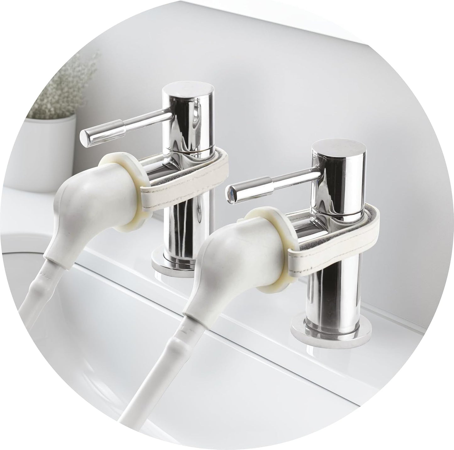 Croydex Secura Shower Head And Hose For Taps, 1750Mm Hose Length,White
