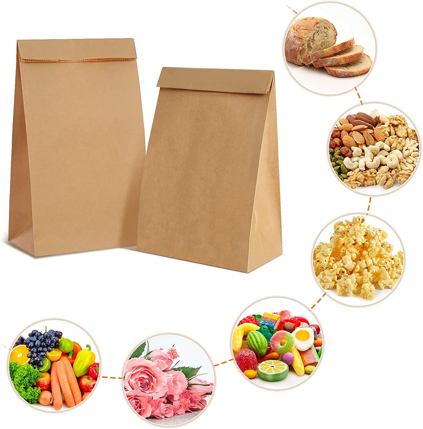 ECO Friendly Paper Sandwich & Snack Bags by TOASTABAGS  Grease Proof Paper Bags x 25
