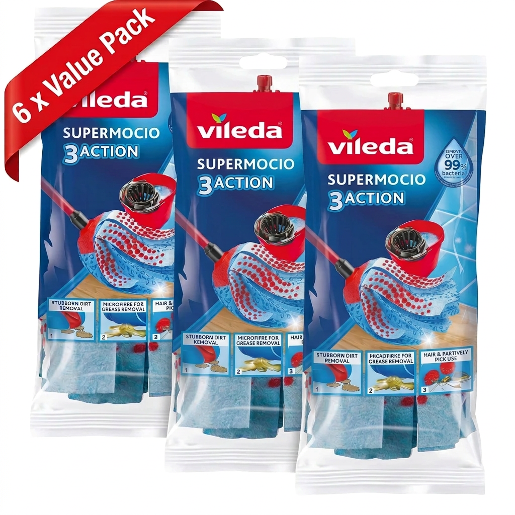 Vileda Supermocio 3 Action XL Mop Replacement Head