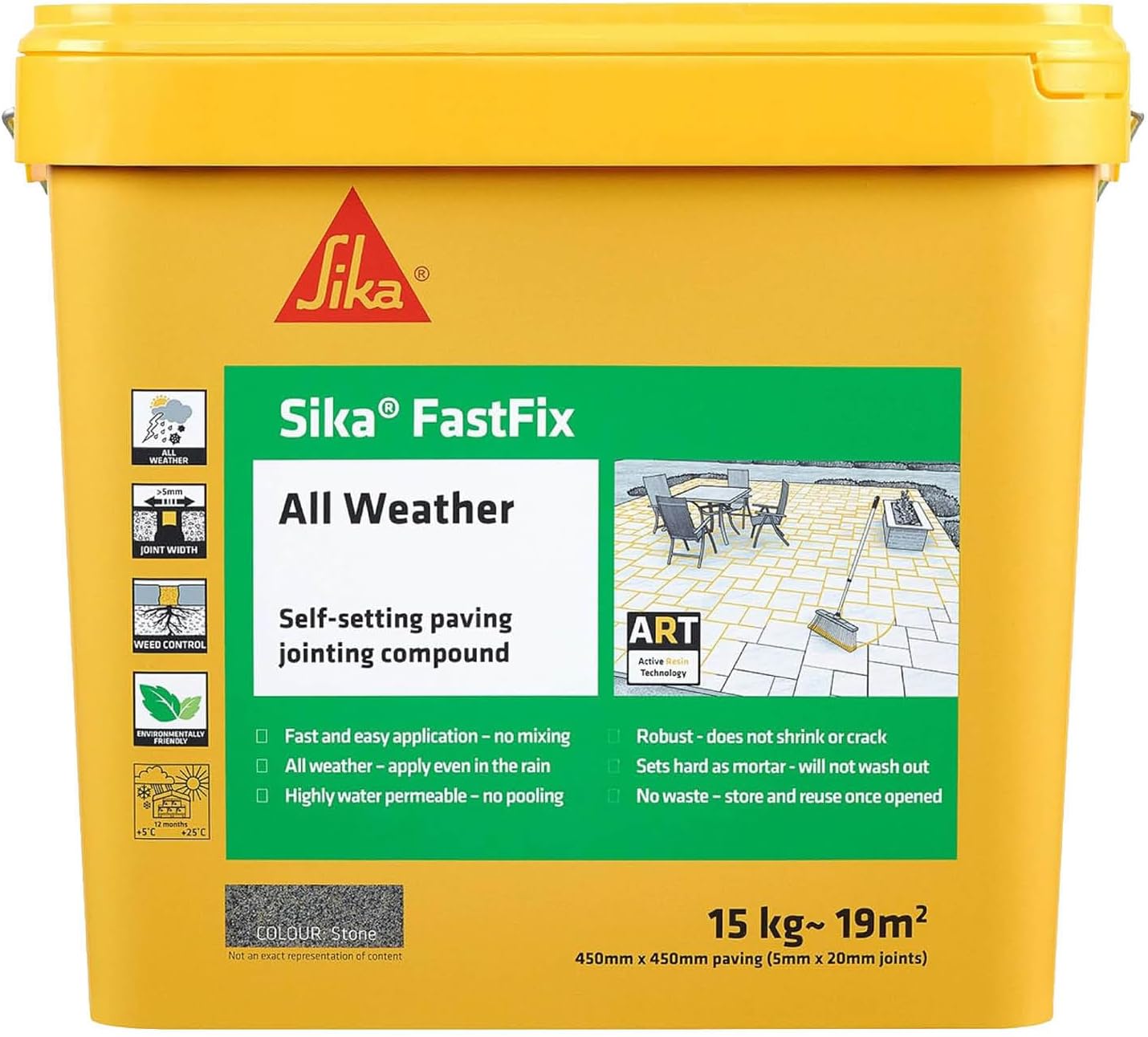 Sika FastFix All Weather Self-Setting Paving Jointing Compound | Ready to Use 15k | STONE
