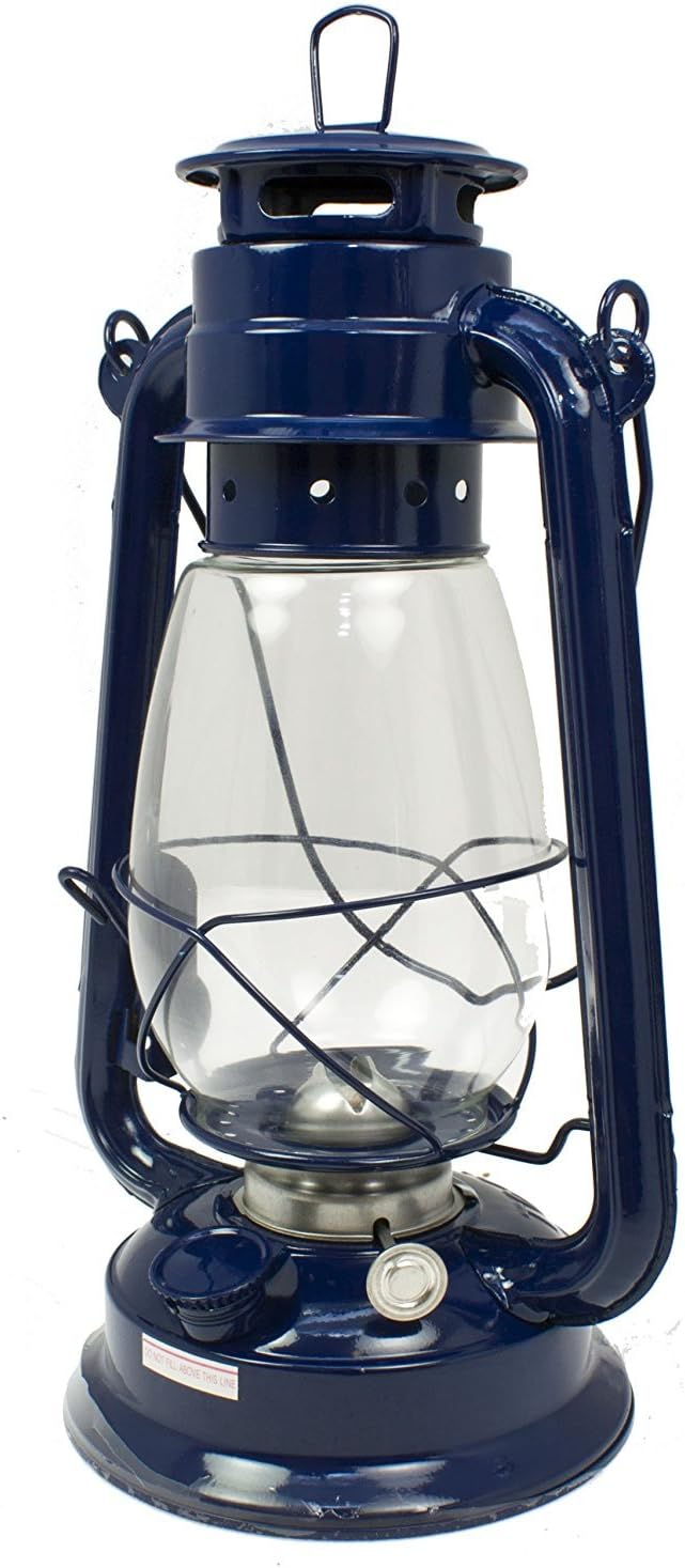 Blackspur Large Paraffin Oil Hurricane/Storm Camping Lantern (Colours May Vary)