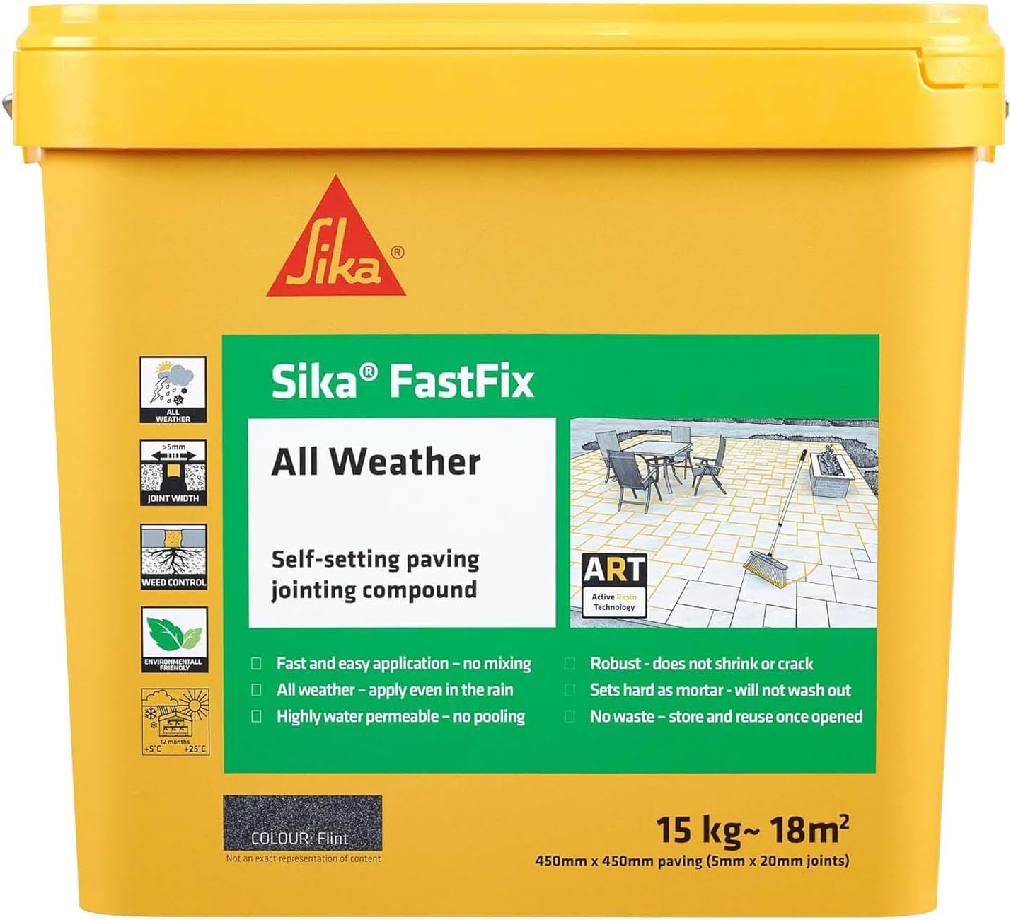 Sika FastFix All Weather Self-Setting Paving Jointing Compound | Ready to Use 15k | FLINT