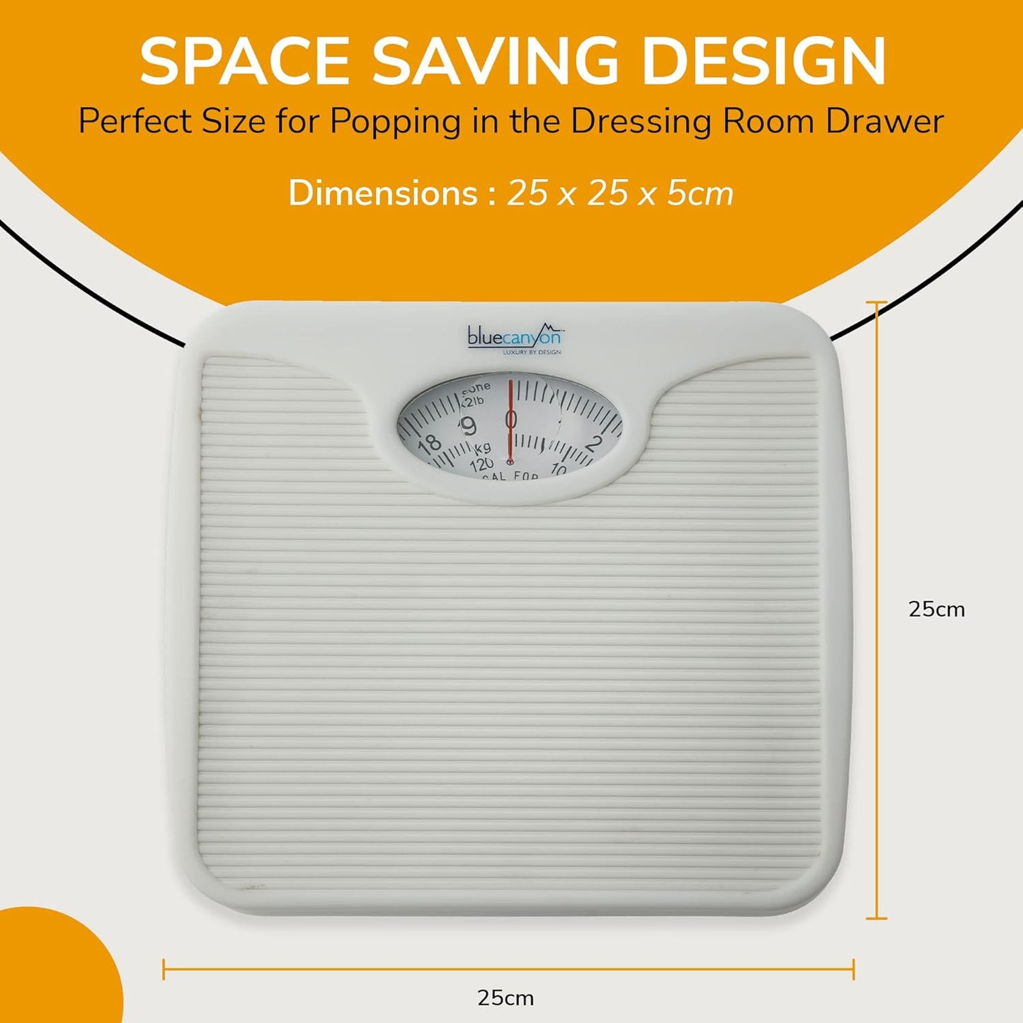 Blue Canyon Mechanical Sz Series Bathroom Scales 125Kg Max Capacity White