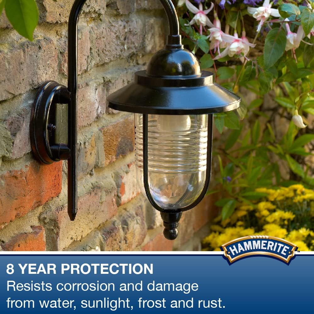 Hammerite Spray Paint for Metal | Direct to Rust Exterior Metal Paint | Smooth Finish | BLUE