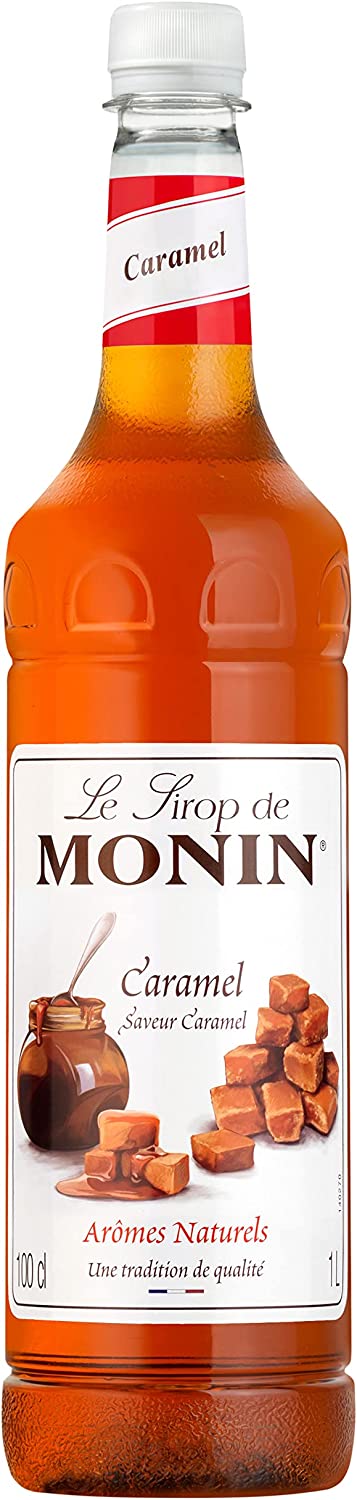 MONIN Premium Caramel Syrup 1 Litre for Coffee & Cocktails