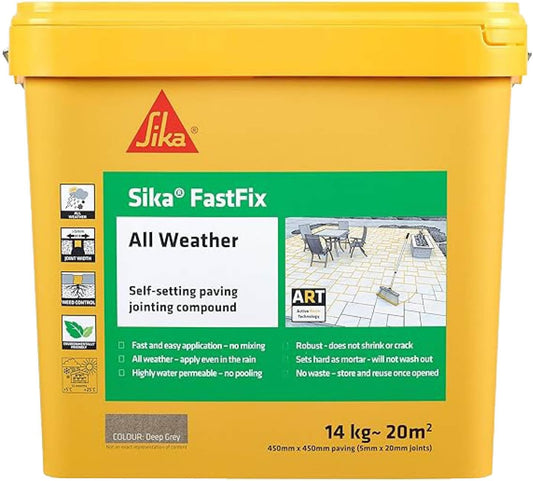Sika FastFix All Weather Self-Setting Paving Jointing Compound | Ready to Use 15k | DEEP GREY