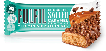 Fulfil Chocolate Salted Caramel Protein Bar Snack | Low Sugar | 15 x 55g Bars