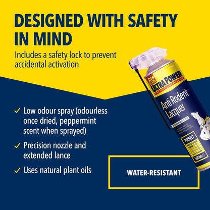 The Big Cheese Ultra Power | Anti Rodent Lacquer |Dual Action Aerosol | 1 x 500ml