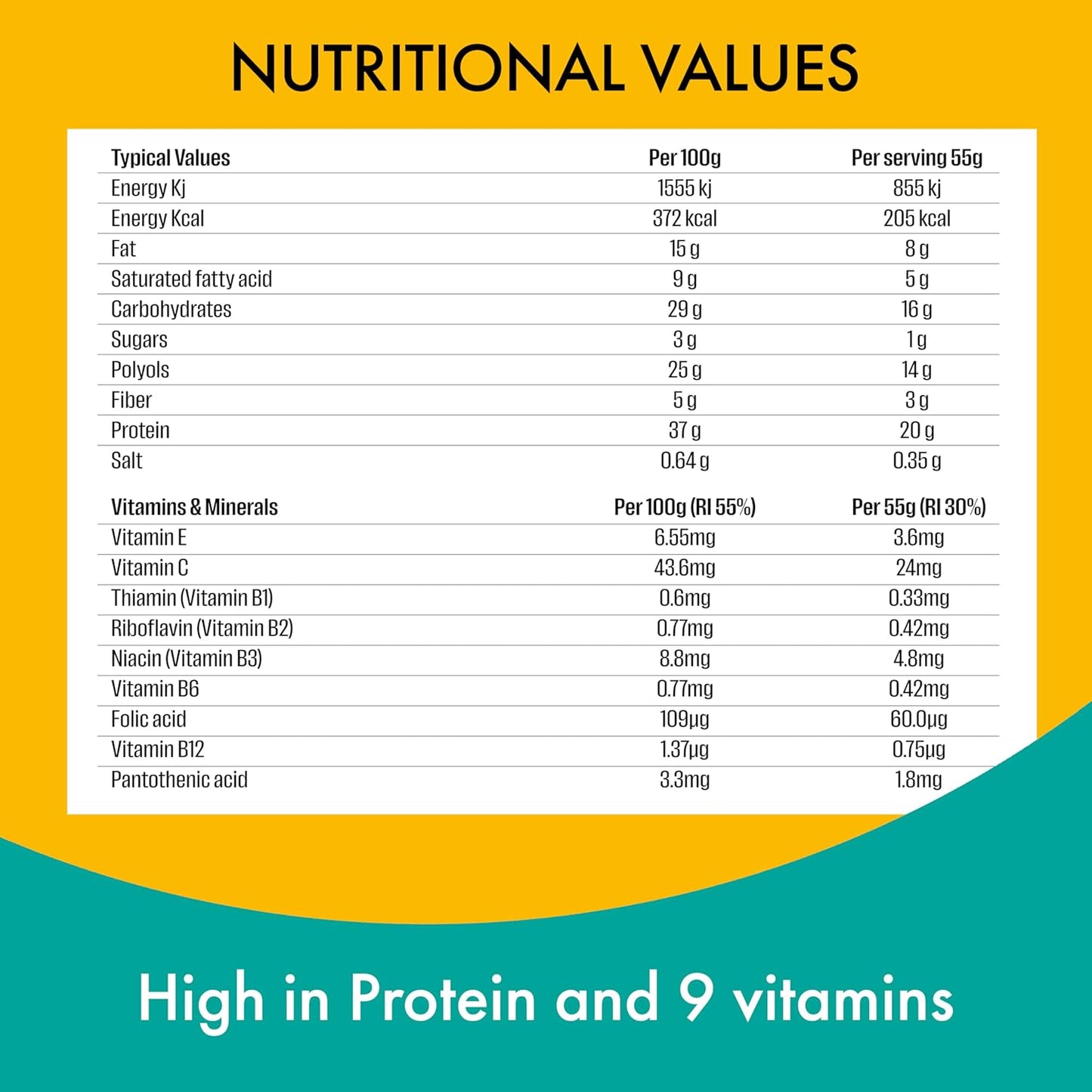 Fulfil Chocolate Salted Caramel Protein Bar Snack | Low Sugar | 15 x 55g Bars