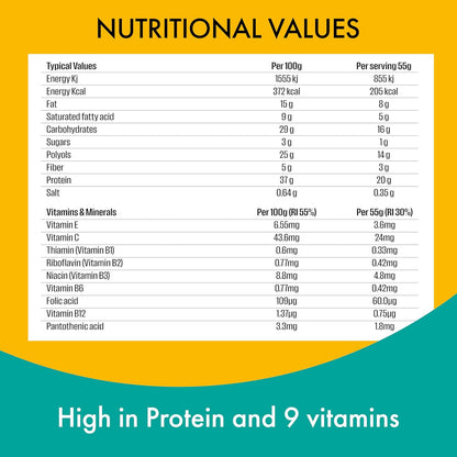 Fulfil Chocolate Salted Caramel Protein Bar Snack | Low Sugar | 15 x 55g Bars