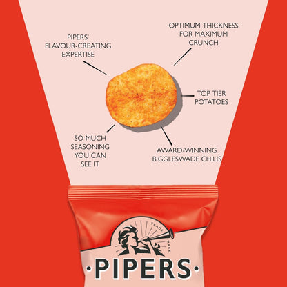 Pipers Gluten-Free Biggleswade Sweet Chilli Crisps Multi-Pack | 24 x 40g