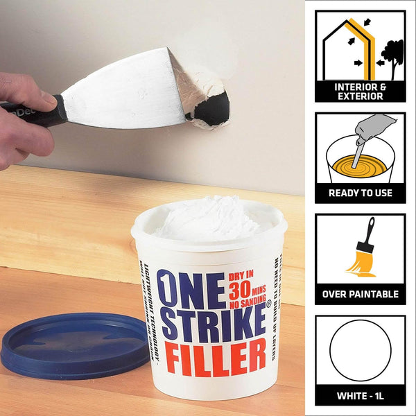 Everbuild One Strike Multi-Purpose Quick-Drying Filler White | 450ml