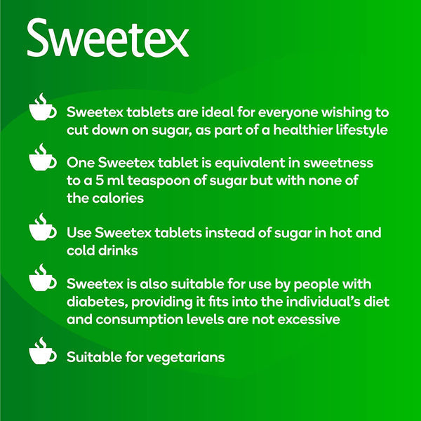 Sweetex Calorie Free Tablets for Tea & Coffee 700's Dispenser