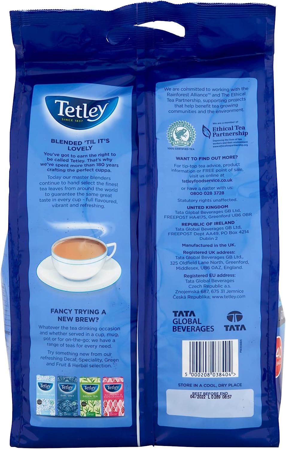 Tetley Original 440's One Cup Tea Bags (6 Pack Bundle)