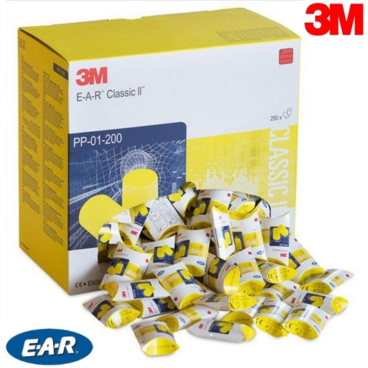 3M E-A-R Classic Ear Plug Boxed 3MPP01002 {250 Pair}