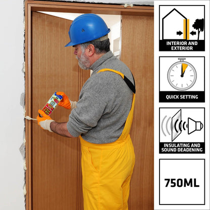Everbuild Fix & Fill Quick Setting | Expansion Foam in a Aersol | Hole and gap Filling Foam | 10 x 750ml (Copy)
