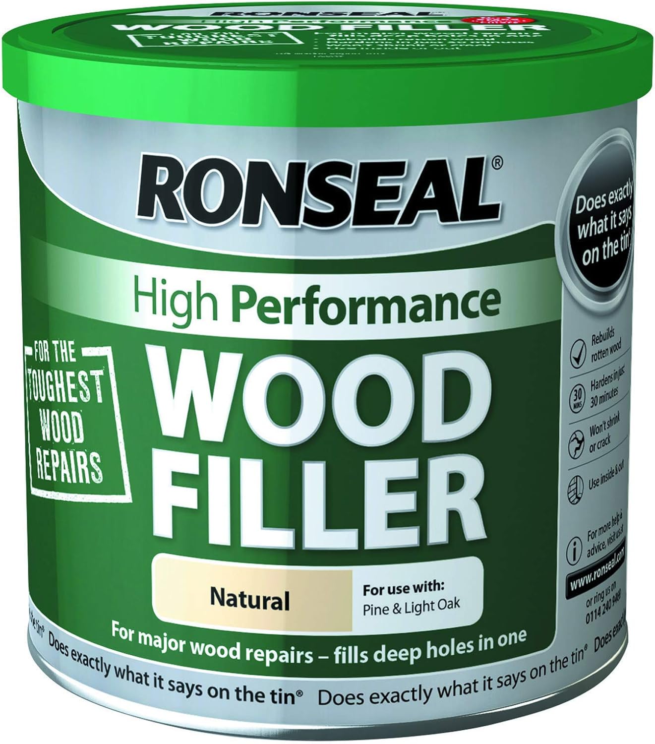 Ronseal 35304 High Performance Wood Filler - Natural 550G