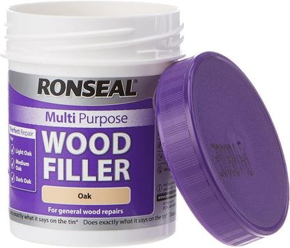 Ronseal Multi-Purpose Wood Filler Tub | Oak | 1 x 250g Tub