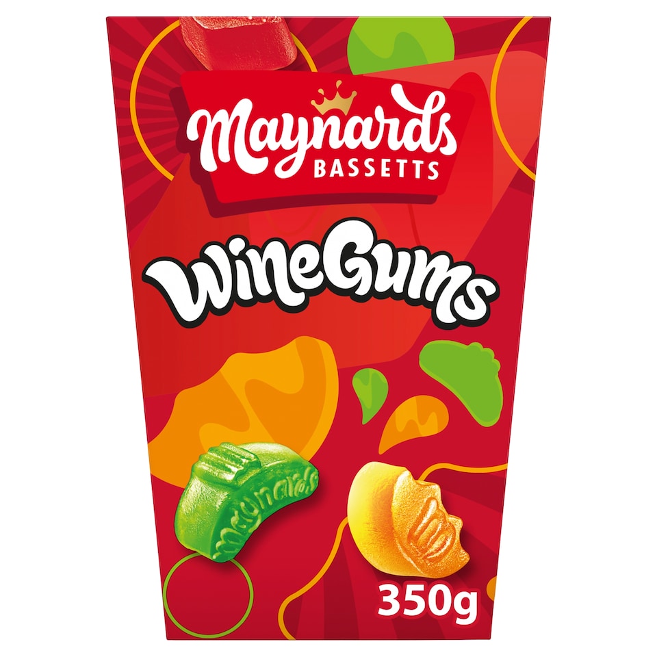 Maynards Bassetts Wine Gums Sweets Carton 3 x 350g