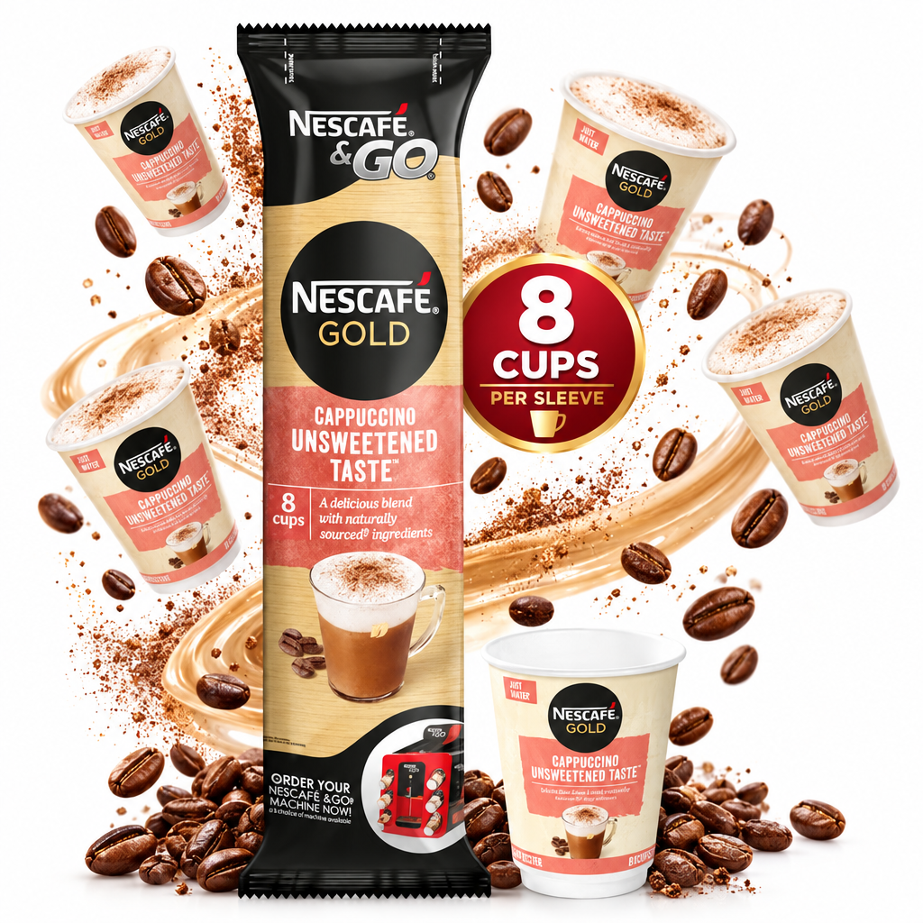 Nescafe & Go Coffee Cups for the & Go Machine Cappuccino (Sleeve of 8)