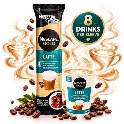 Nescafe & Go Coffee Cups for the & Go Machine Latte (Sleeve of 8)