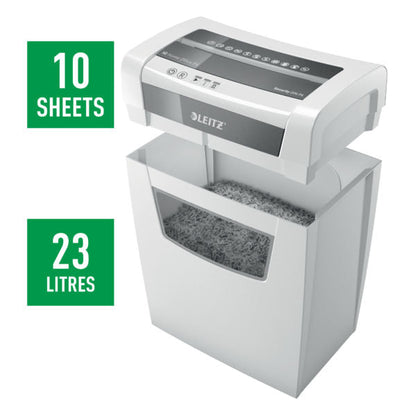 Leitz IQ Home Office Cross Cut Paper Shredder P4 23L White 80091000
