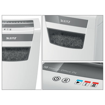 Leitz IQ Home Office Cross Cut Paper Shredder P4 23L White 80091000