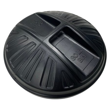 Fixtures Strata Shatterproof  Refuse Bin Secure Push On Lid Black 80L (GN343)