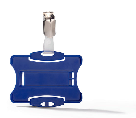 Durable Security Pass Badge Holder 54x85mm Blue (Pack 25) 811806