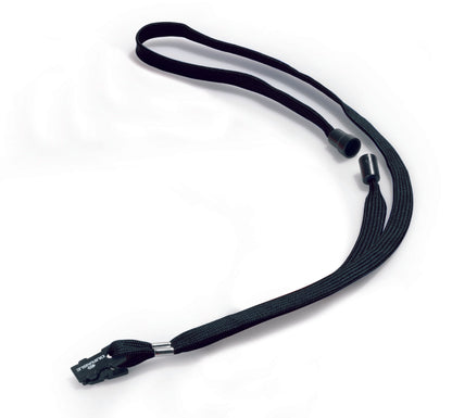 Durable Textile Lanyard with Safety Release for Name Badges 440mm Black (Pack 10) 811901