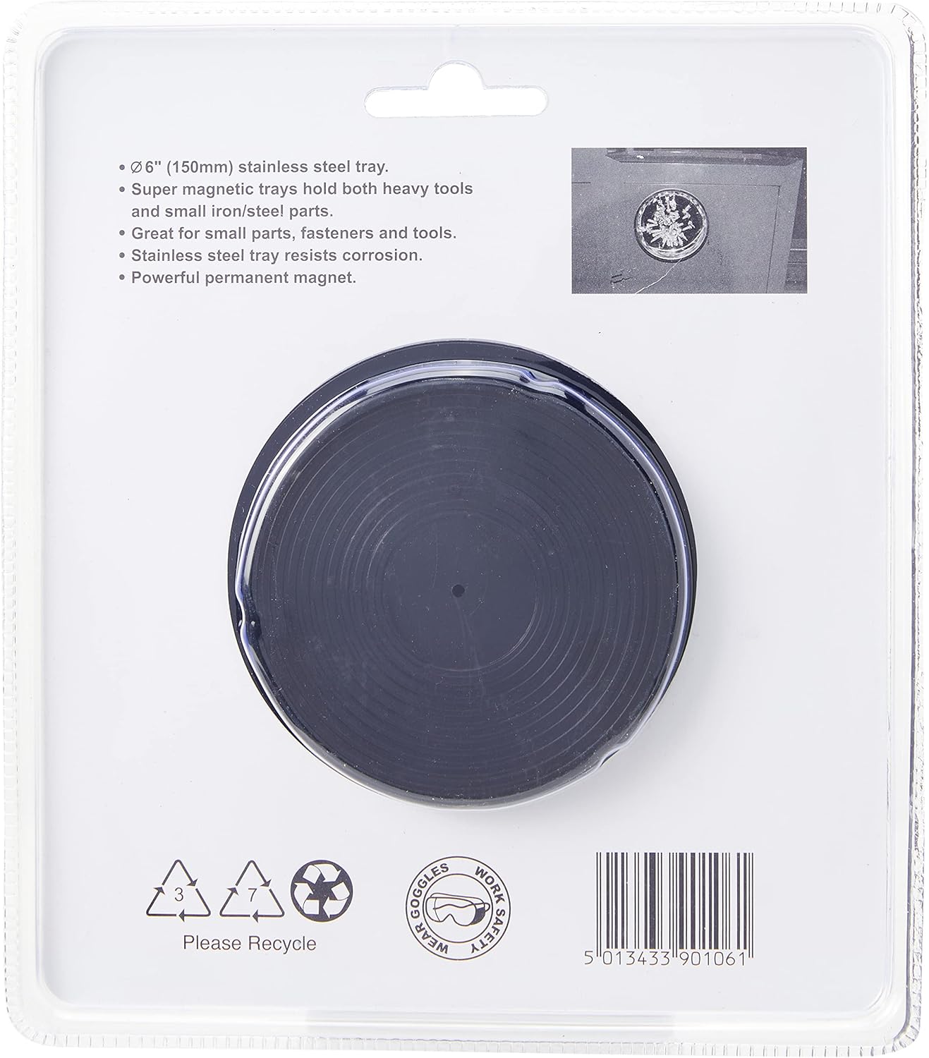 Hilka Tools 6" Stainless Steel Magnetic Tray