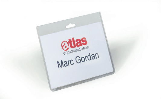 Durable Security Name Badge without Clip 60x90mm Clear (Pack 20) 813519