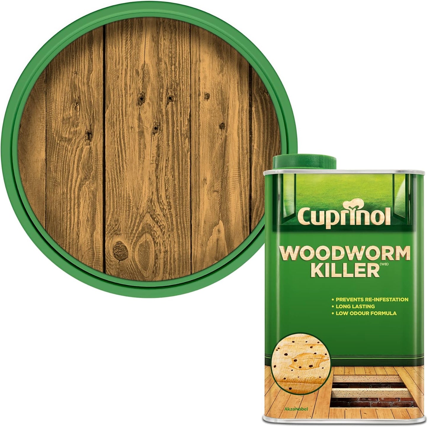 Cuprinol 1 Litre Low Odour Woodworm Killer | Natural | Prevents reinfestation