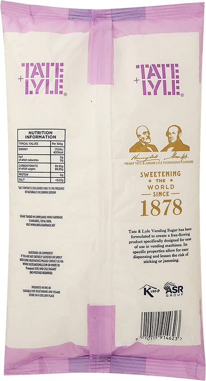 Tate & Lyle White Fine Ground Sugar 2kg, Suitable for Vending, Baking or Everyday Use.
