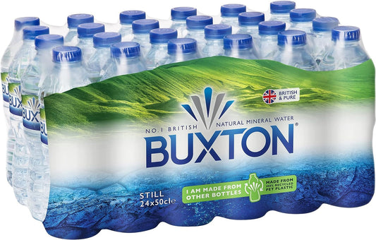 Buxton Still Mineral Water 50cl Plastic Bottles (Pack of 24)