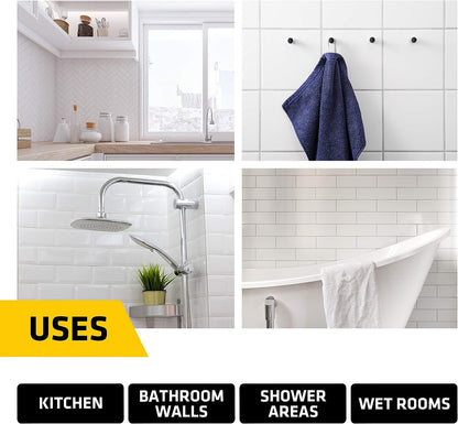 Everbuild Forever White Grout Reviver with Mould Shield, Arctic White, 200 ml